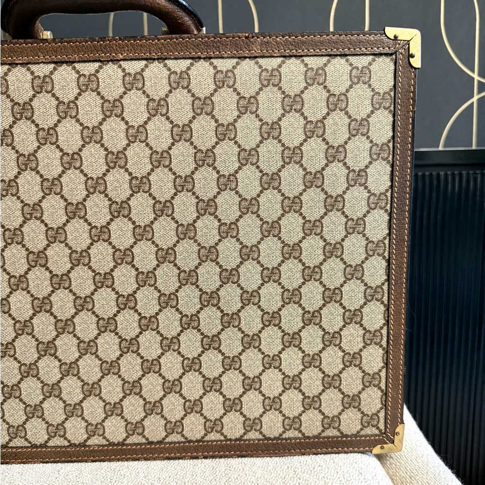 Gucci authentic vintage small trunk supreme coated canvas document case - Picture 4 of 16